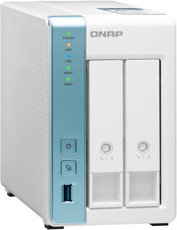 Actual product image QNAP AnnapurnaLabs Alpine AL314., SO-DIMM DDR3, Flash,./3.5 SATA, 2x RJ-45, 3x USB 3.2