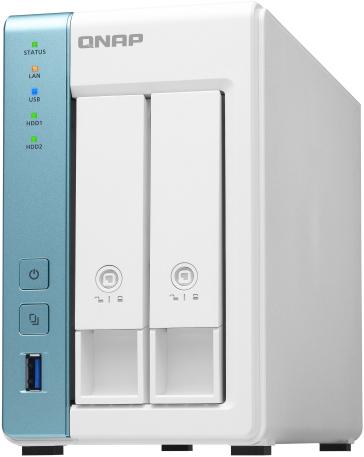 Actual product image QNAP AnnapurnaLabs Alpine AL314., SO-DIMM DDR3, Flash,./3.5 SATA, 2x RJ-45, 3x USB 3.2