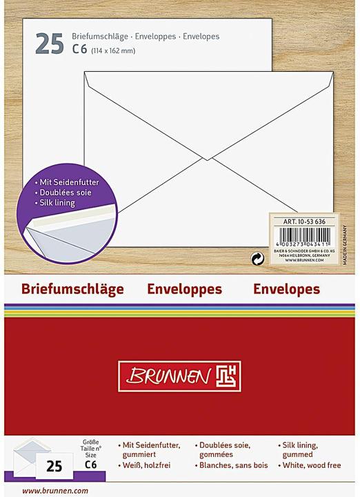 Actual product image Envelope C6 (114 x 162 mm, 25 x)