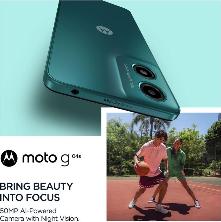 Actual product image Motorola moto g04s (64 GB, Sea green, 6.60", Dual SIM, 50 Mpx, 4G)