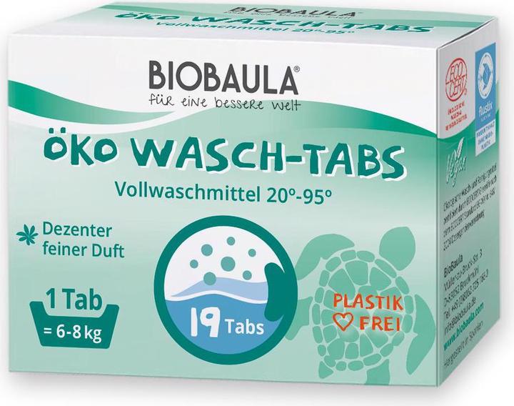 Produktbild BioBaula Waschmittel Kapseln Öko Wasch-Tabs 19 Stück (19 Waschgänge, Waschpods)