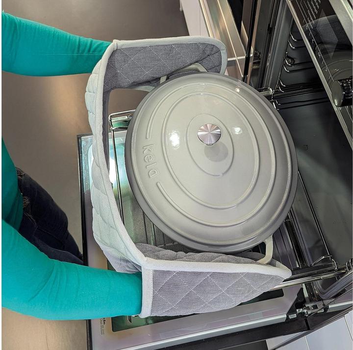 Image du produit Kela Gant double Tia gris (tissé / rembourrage polyester, 100 % coton)