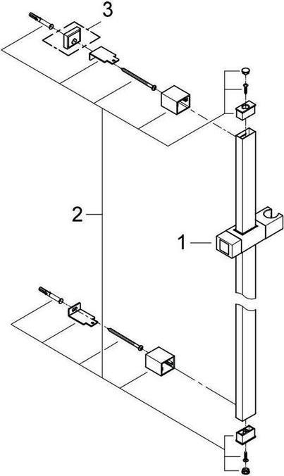 Actual product image Grohe Shower rail EUPHORIA CUBE