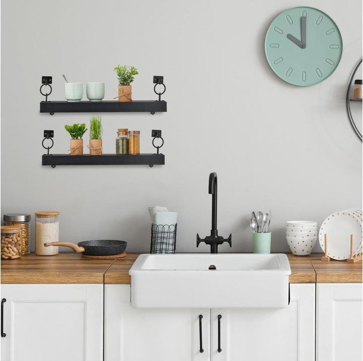 Immagine prodotto Relaxdays 2x mensola a muro (48 x 12 x 13 cm)