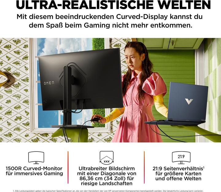 Immagine prodotto HP Omen 34c (3440 x 1440 pixel, 34")