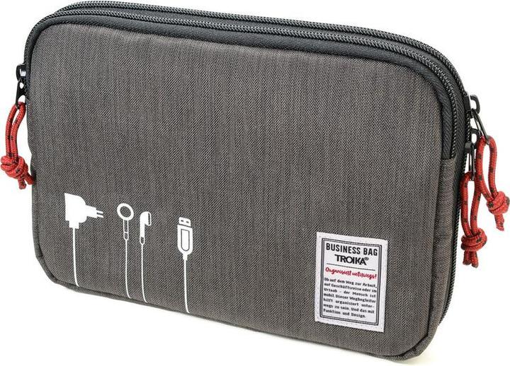 Image du produit Troika BUSINESS TECH POUCH 2 Pochette pour câbles, gris