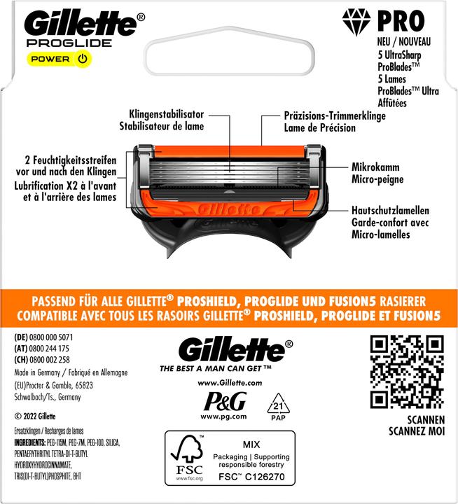 Image du produit Gillette Lames du système ProGlide Power (n) (8 x)