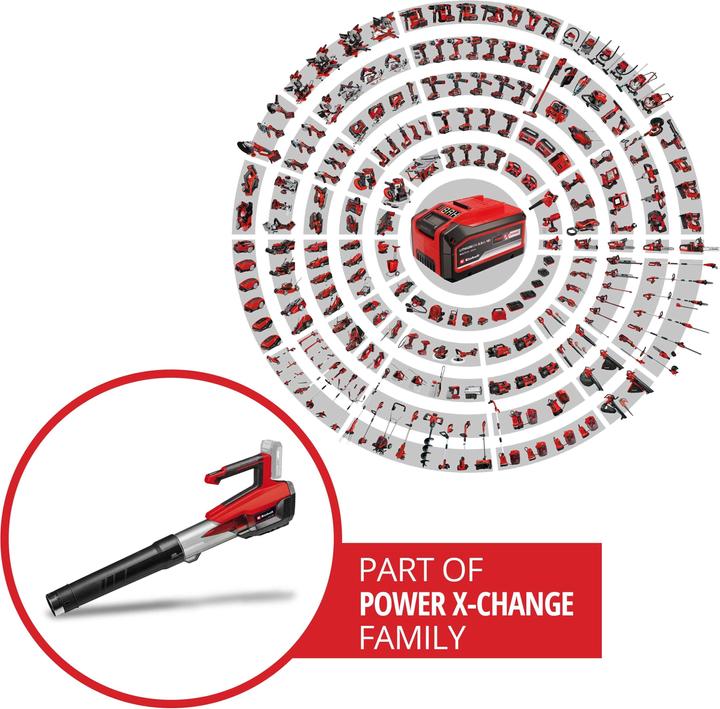 Actual product image Einhell GP-LB 18/200 Li E-Solo PowerX-Change (Rechargeable battery operated, Leaf blower)