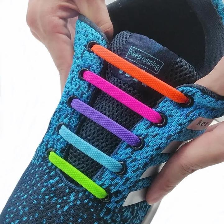 Immagine prodotto Cbx Elastische Silikon-Schnürsenkel – 16-teiliges Set in bunten Farben
