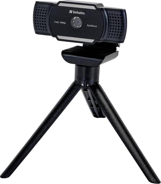 Produktbild Verbatim Webcam mit Mikrofon AWC-01 1080p Autofokus (3.60 Mpx)