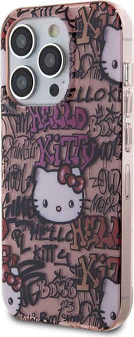 Produktbild Hello Kitty HKHCP15XHDGPTP iPhone 15 Pro Max 6.7" różowy/pink hardcase IML Tags Graffiti (Apple iPhone 15 Pro Max)