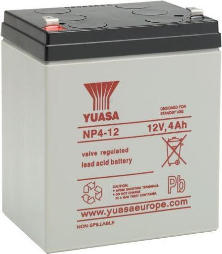 Actual product image Yuasa NP4-12 12V 4Ah UPS battery (12 V, 4 Ah)