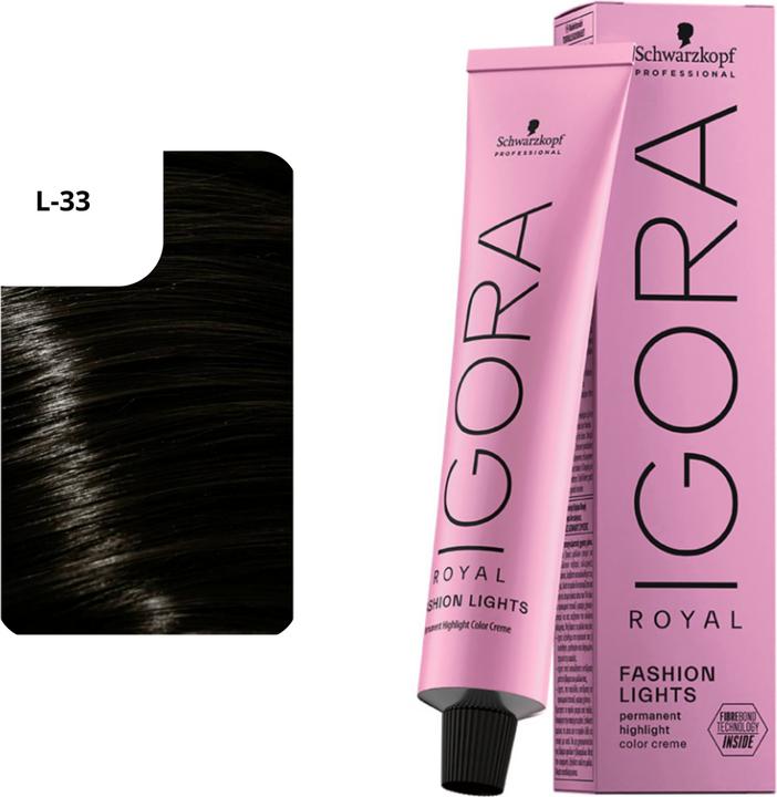 Produktbild Schwarzkopf Professional Igora Royal Fashion Lights Haarfarbe NEU (L-33 Matt Extra)