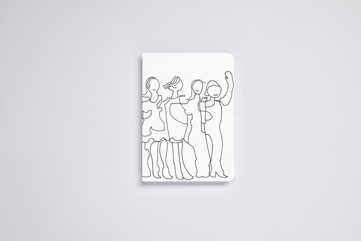 Actual product image Nuuna Notebook Graphic S Friends by Myriam B 15 x 10.8 cm, Dot (15 x 10.8 cm, Dotted, Soft cover)