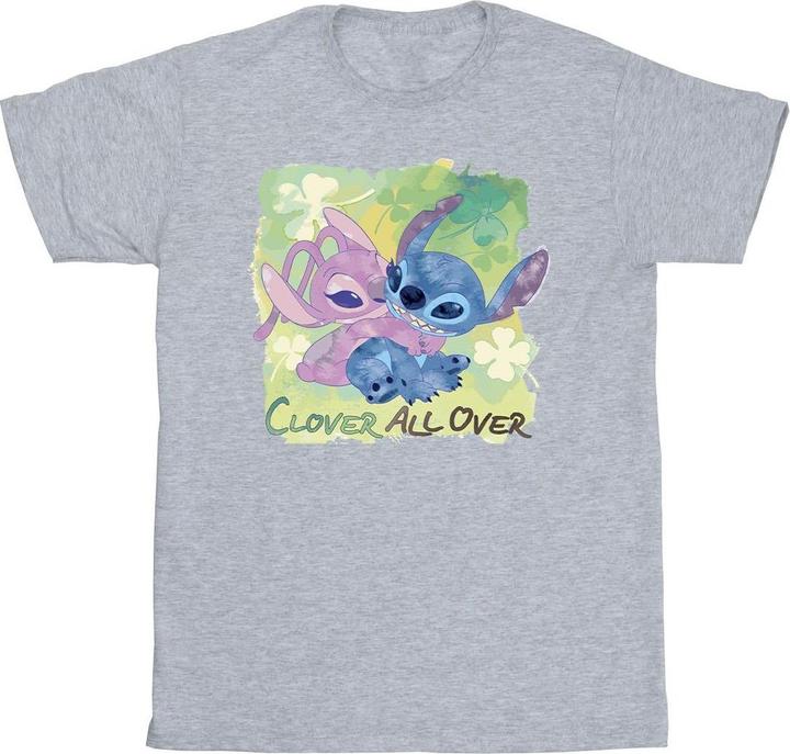 Disney Lilo And Stitch St Patrick's Day Clover TShirt Jungen