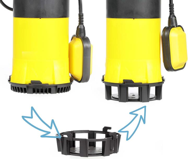 Produktbild Wiltec 3in1 Flachsaugpumpe 400W Schmutzwasserpumpe 8000l/h Tauchpumpe Schwimmer (Schmutzwasserpumpe)