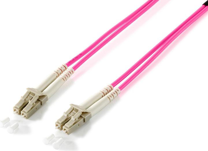 Actual product image equip FO patch cable LC->LC multimode duplex OM4 vio (CAT7, 1 m)