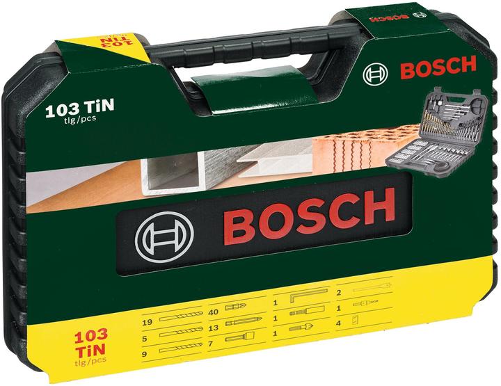 Produktbild Bosch Home & Garden V-Line Box, Bohrer- und Bit-Set, 103-teilig, Kegelsenker, Bithalter (6 mm, 10 mm, 7 mm, 3 mm, 5 mm, 8 mm, 4 mm)
