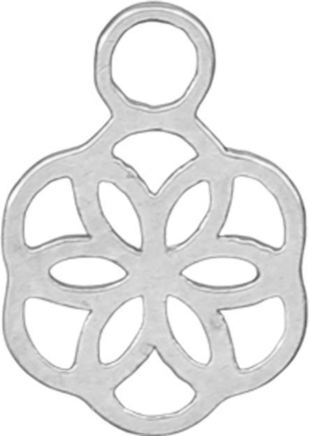 Star Piercing Anhänger silber Blume des Lebens (ohne Messing, Chirurgenstahl 316L)