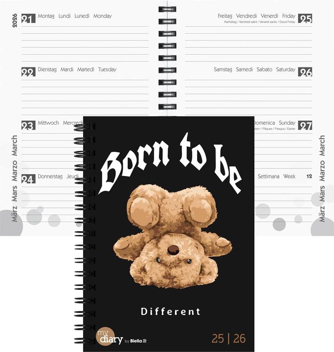 Biella Agenda scolaire mydiary Wire-O (12 x 16.5 cm, German)