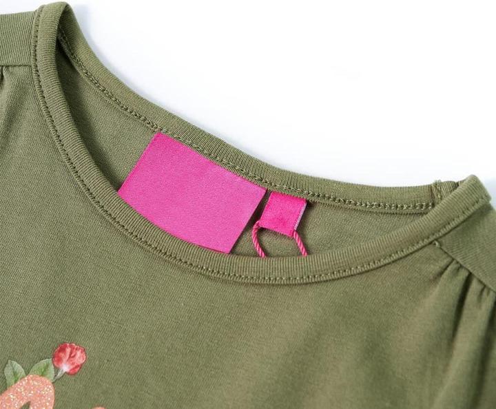 Immagine prodotto VidaXL Camicia da bambino a maniche lunghe kaki 128,Materiale: 95 % cotone. 5 (128)