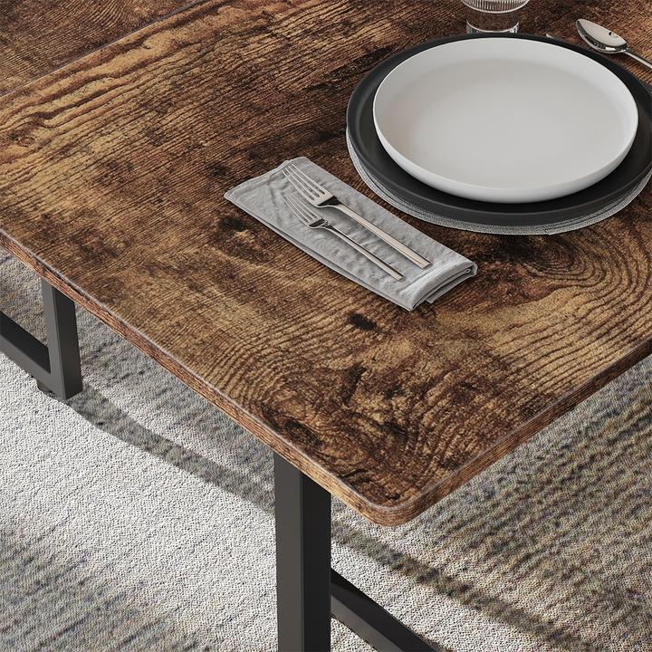 Produktbild Vichy Esstisch Merido, Eiche rustikal/Schwarz, 140 x 80 cm (140 x 75 x 80 cm)