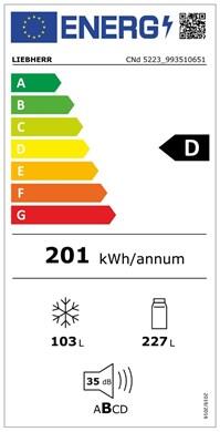 Energie-Label Liebherr CNd 5223-20 (330 l)