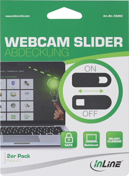 Produktbild InLine Webcam Slider Abdeckung 2er Pack