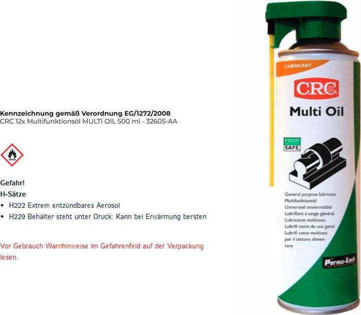 Image du produit CRC Huile lubrif. fine (500 ml)
