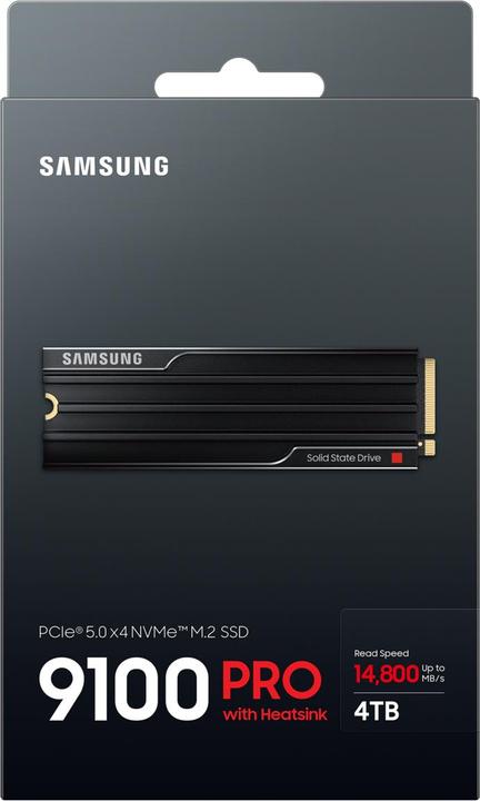 Actual product image Samsung 9100 Pro with heatsink (4000 GB, M.2 2280)