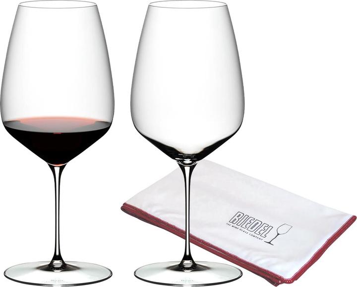 Produktbild Riedel Veloce Cabernet / Merlot Weingläser + Poliertuch (83 cl, 2 Gläser, Rotweingläser)