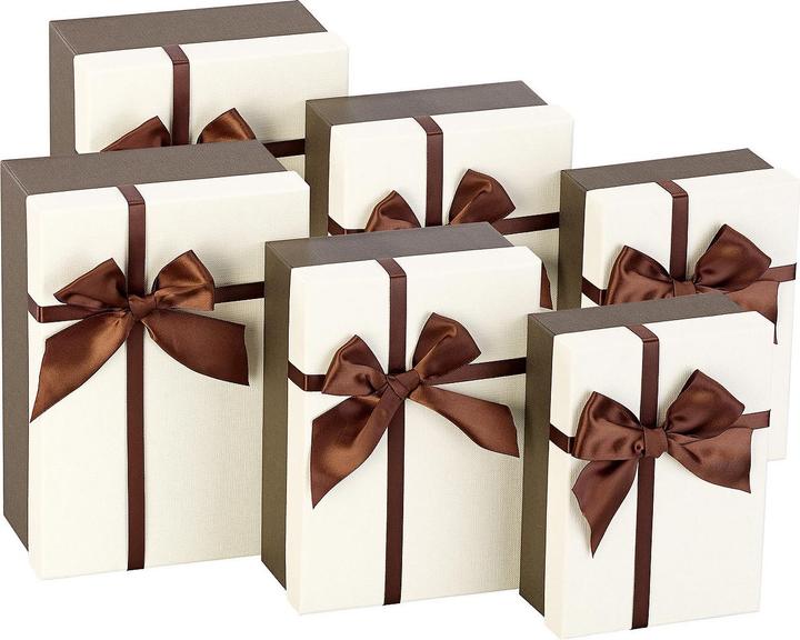 Produktbild Your Design 6er-Set edle Geschenk-Boxen mit Schleife (Geschenkbox, 6 x)