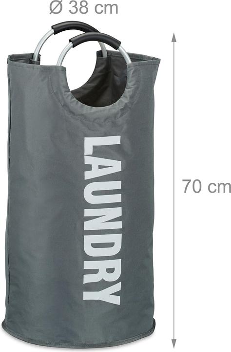Actual product image Relaxdays Folding Laundry Hamper with Handles (60 l)