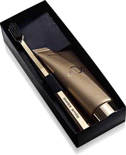 Actual product image Swiss Smile d'Or Gold Toothpaste & Toothbrush Set (75 ml)