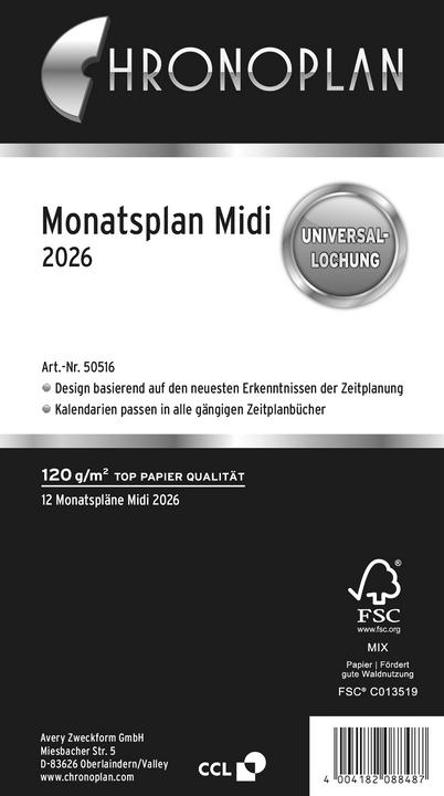 Actual product image Chronoplan Monatsplan (Special, German)