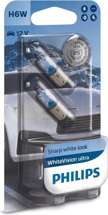Image du produit Philips Ampoule de signalisation phare H6W ultra blanc (H6W)