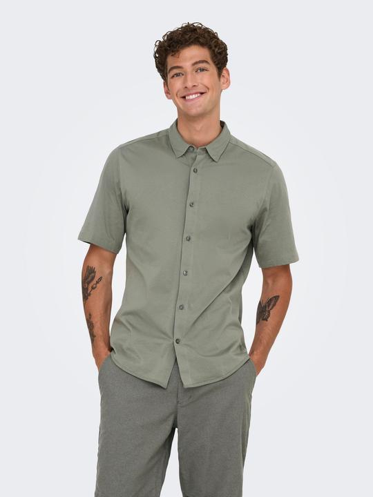 Actual product image Only & Sons Onsrobin Button Under Ss Stretch Shirt (S)