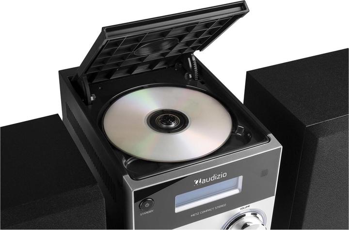 Image du produit Audizio Micro-chaîne Hi-Fi Metz Aluminium (Bluetooth, Lecteur de CD, 1x 30 W)