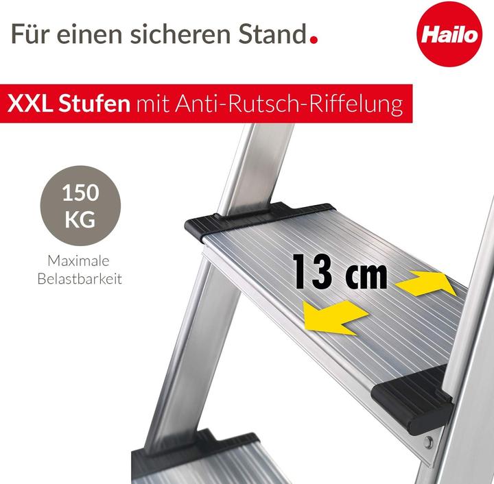 Produktbild Hailo ComfortLine XXR EasyClix 4 Stufen (Stehleiter, 46 cm)