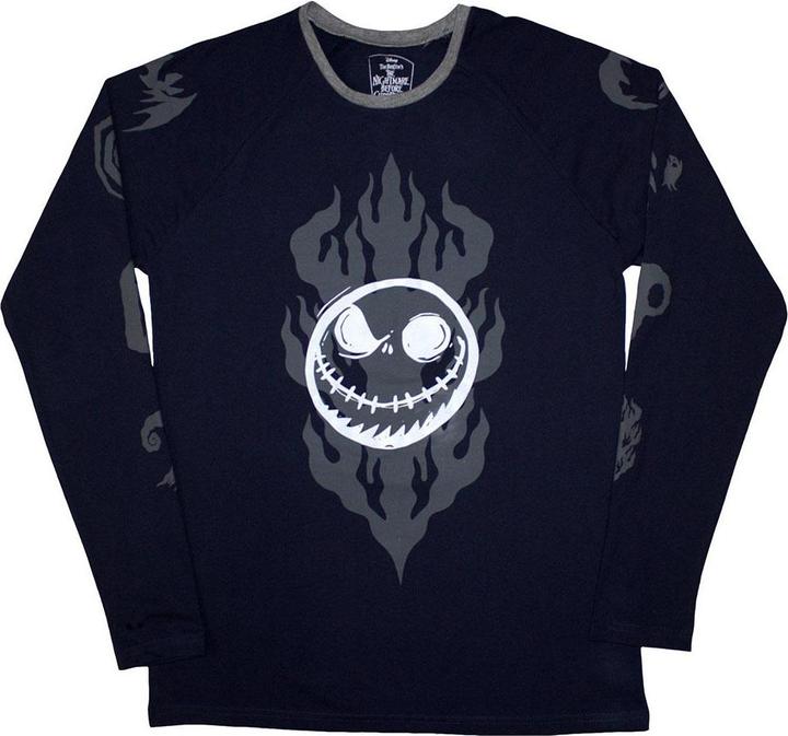 The Nightmare Before Christmas Flaming Jack TShirt Langärmlig