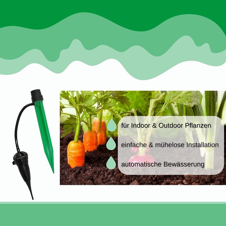 Produktbild Novatool Automatisches Bewässerungssystem für Topfpflanzen - BEWÄSSERUNG BIS 30 Tage - Tropfbewässer (Tropfbewässerung Set)