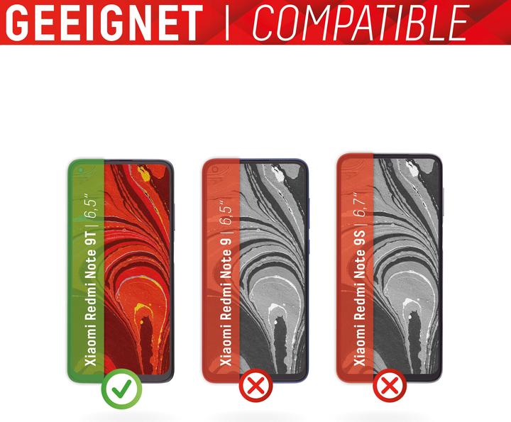 Produktbild Displex Panzerglas (10H) für Xiaomi Redmi Note 9T, Montagesticker, kratzer-resistent (1 Stück, Xiaomi Redmi Note 9T)