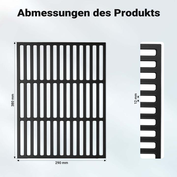 Produktbild Wiltec Gusseisen Grillrost 29x38cm Grillgitter Holzkohlegrill Gasgrill BBQ