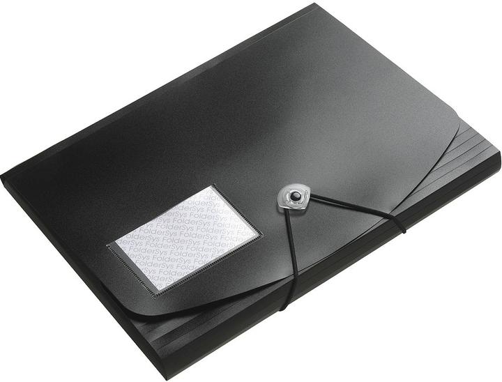 Productafbeelding Foldersys Map Jumbo A4 PP met elastische sluiting zwart (A4, 1 x)
