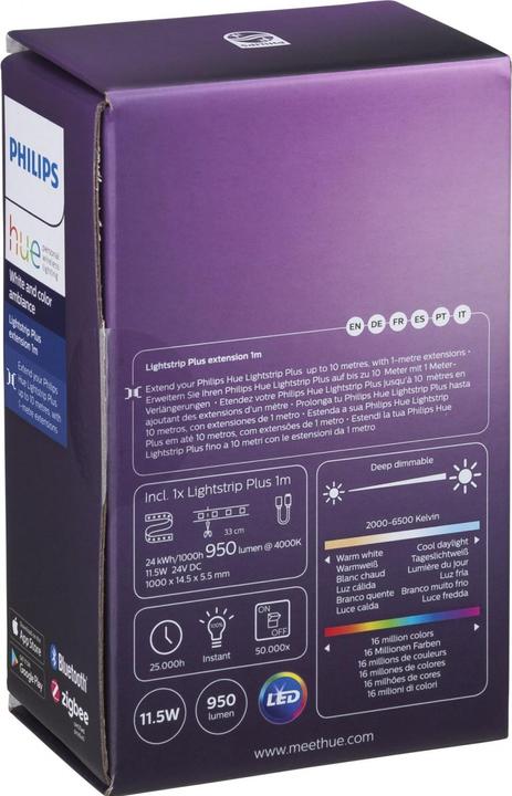 Actual product image Philips Hue Lightstrips BT Extension (RGBW, 100 cm, Indoor)