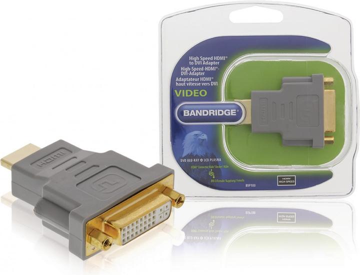 Produktbild Bandridge BLUE DVI - HDMI Adapter (DVI, HDMI, 11.50 cm)