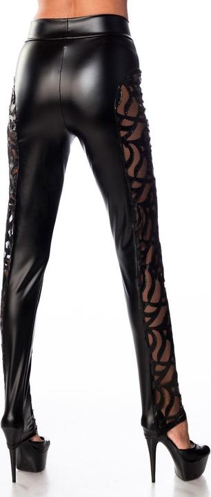 Actual product image Saresia Semi-sheer leggings with a floral pattern (M)