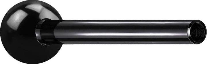 Actual product image Star Piercing Micro Threadless Barbell Bar black with ball (without brass, Titanium G23)