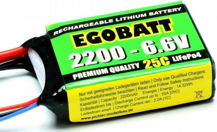 Produktbild Pichler Modellbau Akkupack (LiIon) LiFe Akku EGOBATT 2200 6.6V (25C) (6.60 V, 2200 mAh)