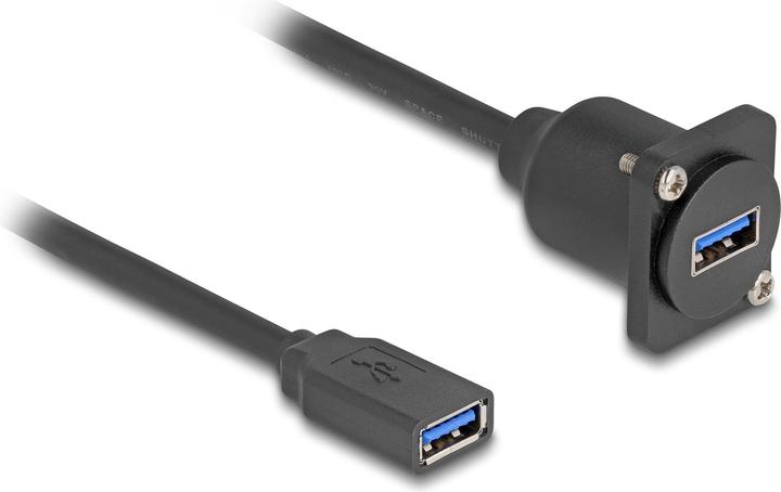 Actual product image Delock D-Type USB 5 Gbps Cable Type-A Female to Type-A Female s (0.20 m, USB 3.2 Gen 1)
